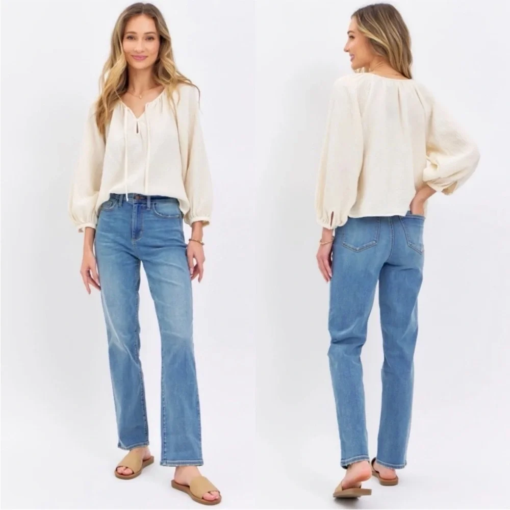 Judy Blue High Waist Straight Denim Jeans